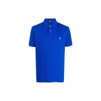 Polo Ralph Lauren Logo Вышитый однотонный поло рубашка Мужские рубашки поло Синий 710680784-147 XS