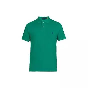 Polo Ralph Lauren Logo Вышитый Повседневный Хлопок Рубашка Поло с Коротким Рукавом Мужские Топы Зеленый 710795080-019 S