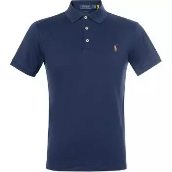 Polo Ralph Lauren Logo Вышитый принт с коротким рукавом Рубашка поло Мужская верхняя часть Синий 710685514-003 XS