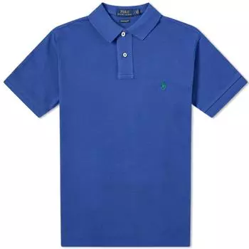 Polo Ralph Lauren Logo Вышитый Прямой Покрой Рубашка Поло С Коротким Рукавом Мужские Топы Темно-Синий 710680784-215 XS