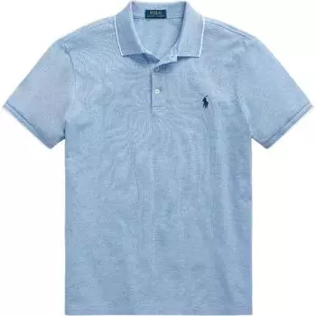 Polo Ralph Lauren Logo Вышитый Slim Fit Прямой покрой Рубашка поло с коротким рукавом Мужские топы Island-Blue MNPOKNI1N820582-400 S