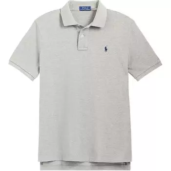 Polo Ralph Lauren Logo Вышитый Slim Fit Прямой покрой Рубашка поло с коротким рукавом Мужские топы Серый 710557752-014 S