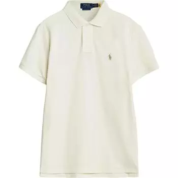 Polo Ralph Lauren Logo Вышитый Slim Fit Прямой покрой Рубашка поло с коротким рукавом Мужские топы Бежевый 710557752-031 XL