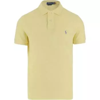 Polo Ralph Lauren Логотип Вышитый Пуговица Короткий Рукав Рубашка поло Мужские топы Светло-коричневый 710680784-421 L