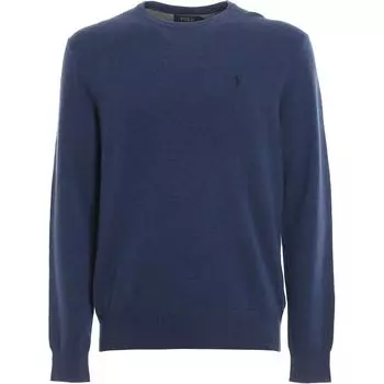 Polo Ralph Lauren Маленький логотип пони вышитый круглый вырез шерстяной трикотажный свитер мужской свитер синий MNPOSWE16820006-400 S