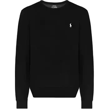 Polo Ralph Lauren Маленький Пони Логотип Вышитый Круглый Вырез Толстовка Мужская Толстовка Черный 710675313-021 S