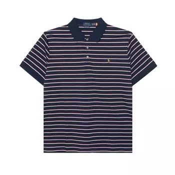 Polo Ralph Lauren многоцветная полосатая рубашка поло с воротником мужская темно-синяя 710922254-001 XXL