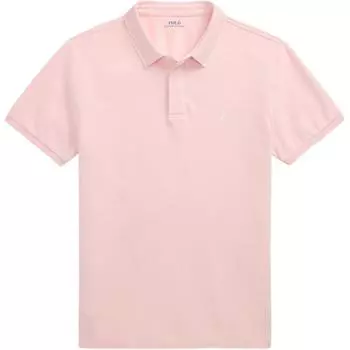 Polo Ralph Lauren Мужская рубашка поло Custom Slim Fit однотонная с вышивкой маленького пони, цвет садово-розовый MNPOKNI1N823380-650 XXL