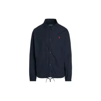 Polo Ralph Lauren однобортная однотонная куртка с воротником-поло и длинным рукавом Мужские куртки Темно-синие MNPOOTW16020835-410 L