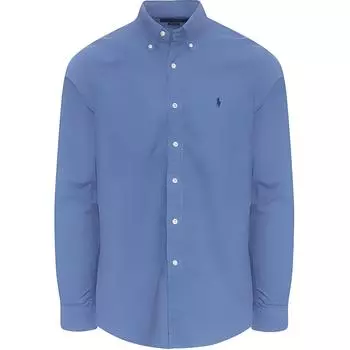 Polo Ralph Lauren однобортная рубашка с длинным рукавом и вышивкой Pony, мужские рубашки, синяя 710852165-003 M
