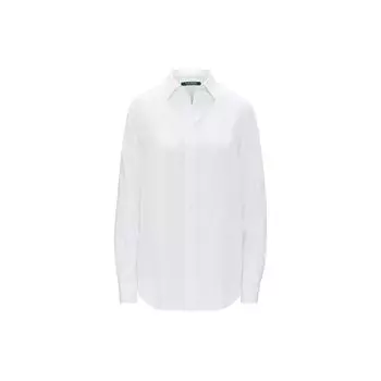 Polo Ralph Lauren однобортная рубашка с длинным рукавом и заостренным воротником, женская рубашка белого цвета 200782777-001 M