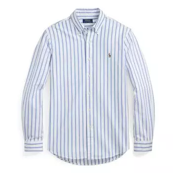 Polo Ralph Lauren Однобортная рубашка в полоску с длинным рукавом Мужские рубашки Синий MNPOWOV16824256-400 S