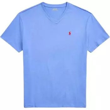 Polo Ralph Lauren Однотонная футболка поло с коротким рукавом и вышитым пони Мужские топы Синий 710671452-292 L