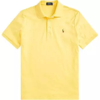 Polo Ralph Lauren Однотонная футболка поло с вышивкой логотипа, с коротким рукавом, мужская, желтая, 710870645-031 S