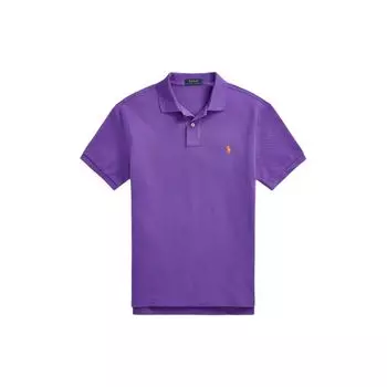 Polo Ralph Lauren однотонная хлопковая рубашка поло с вышивкой в виде маленького пони, мужские топы, фиолетовые MNPOKNI1N822265-510 M