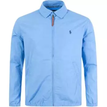 Polo Ralph Lauren однотонная куртка-поло с логотипом на молнии и длинным рукавом, мужские куртки синего цвета 710704084-016 S