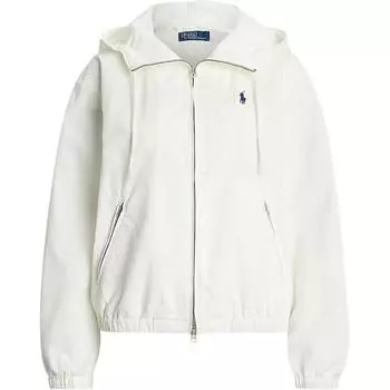 Polo Ralph Lauren Однотонная куртка с капюшоном на молнии с длинными рукавами Женские куртки Белый 211963166-003 S
