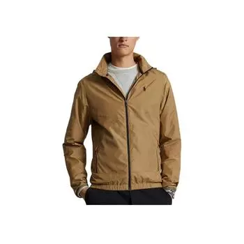 Polo Ralph Lauren однотонная куртка с вышитым логотипом, капюшоном, застежкой-молнией, длинными рукавами, мужские куртки цвета хаки 710914503-003 L
