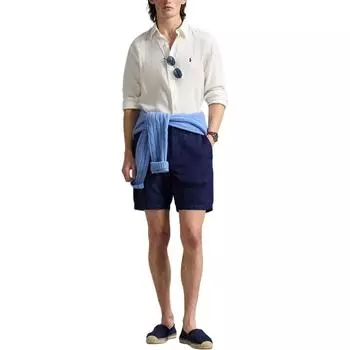 Polo Ralph Lauren Однотонная льняная рубашка с длинным рукавом Классическое издание Мужские рубашки Белый MNPOWOV16824311-100 XXL