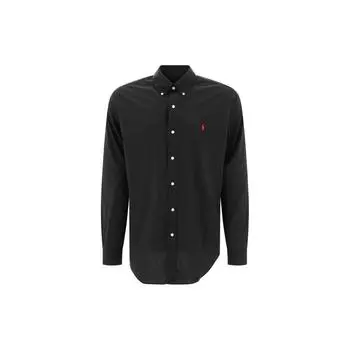 Polo Ralph Lauren однотонная рубашка на пуговицах с длинным рукавом мужские рубашки черного цвета 710867364-006 XXL