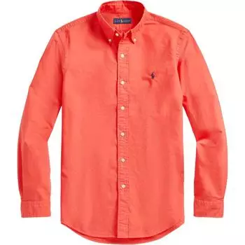 Polo Ralph Lauren Однотонная рубашка оксфорд с длинным рукавом и вышивкой логотипа пони для мужчин MNPOWOV16821228-600 S