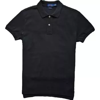 Polo Ralph Lauren однотонная рубашка поло прямого покроя с коротким рукавом, женские топы, черный цвет 211536220-001 S