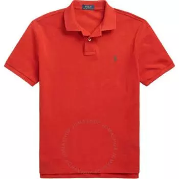 Polo Ralph Lauren однотонная рубашка поло с коротким рукавом и воротником-поло для мужчин, красная 710680784334 XL