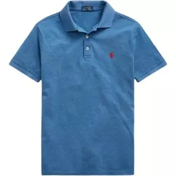 Polo Ralph Lauren однотонная рубашка поло с вышитым маленьким пони, облегающая, с коротким рукавом, мужские топы, королевский синий MNPOKNI1N821419-520 XS