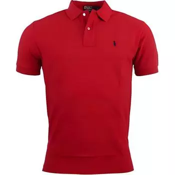 Polo Ralph Lauren однотонная рубашка поло с коротким рукавом и воротником-поло для мужчин, красная 710666997-003 XXL