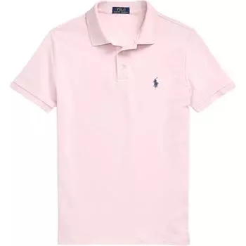 Polo Ralph Lauren Однотонная рубашка поло с вышивкой логотипа, приталенного кроя, с коротким рукавом, мужские топы, светло-розовый MNPOKNI1N822956-650 XL