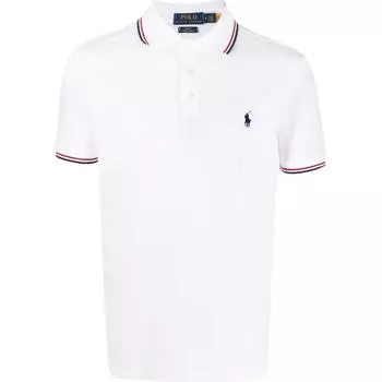 Polo Ralph Lauren Однотонная рубашка поло с вышивкой логотипа Мужские топы Белый 710823433-013 XL