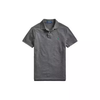 Polo Ralph Lauren Однотонная рубашка поло с коротким рукавом и воротником поло Мужские топы Серый MNPOKNI1N820484-020 XS