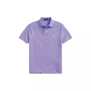 Polo Ralph Lauren однотонная рубашка поло с вышитым логотипом с коротким рукавом, мужские топы, фиолетовые MNPOKNI1N820504-500 XL