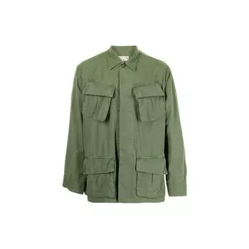 Polo Ralph Lauren Однотонная рубашка с несколькими карманами, длинный рукав, мужская, зеленая, 710812744-001 L