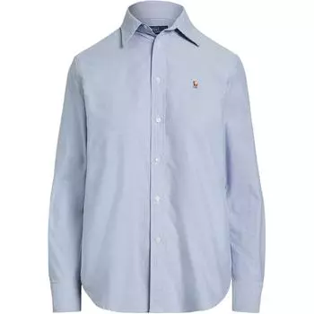 Polo Ralph Lauren однотонная рубашка с воротником на пуговицах и длинным рукавом, женские рубашки синего цвета WMPOSHTNDO20747-400 M