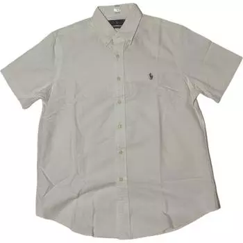 Polo Ralph Lauren Однотонная рубашка с воротником поло на одной пуговице Мужские рубашки Белый 710745385-002 M