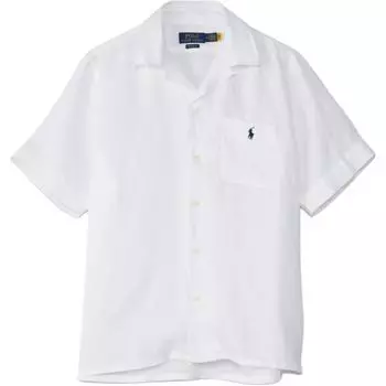 Polo Ralph Lauren Однотонная рубашка свободного кроя с коротким рукавом для мужчин белая 710966421-007 M