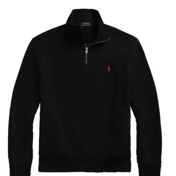 Polo Ralph Lauren однотонная толстовка с длинным рукавом и воротником-стойкой, мужская толстовка, черная MNPOKNI16821701-001 XL