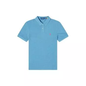 Polo Ralph Lauren однотонная вышитая рубашка поло с логотипом для мужчин, синяя 710680784-366 M