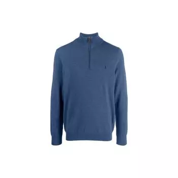 Polo Ralph Lauren однотонный свитер с длинным рукавом и полумолнией, мужской свитер темно-синий 710876756-012 S