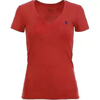 Polo Ralph Lauren однотонный вышитый логотип пуловер короткий рукав футболка женские футболки 211682523-061 S