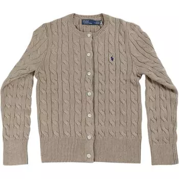 Polo Ralph Lauren однотонный вышитый логотип с круглым вырезом, облегающий джемпер с длинным рукавом, женский свитер светло-серый 211891643-021 S
