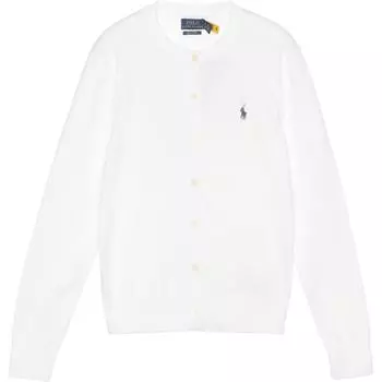 Polo Ralph Lauren однотонный вышитый логотип вязаный кардиган женская верхняя одежда белый 211784759-003 M