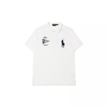 Polo Ralph Lauren Polo Collar Letter Print Polo Shirt Men tops White MNPOKNI1N822477-100 XL