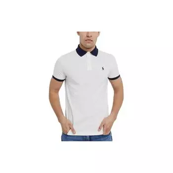 Polo Ralph Lauren Polo Logo Color Block вышитая рубашка поло мужские топы белые 710823421-002 XXL