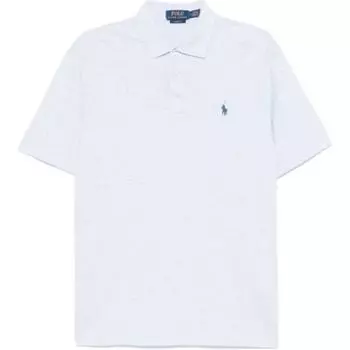 Polo Ralph Lauren Polo Logo Прямой крой с коротким рукавом Поло Рубашка мужская Топы Светло-голубой 710933390-012 XL