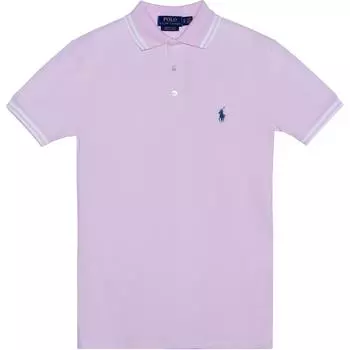 Polo Ralph Lauren Полосатый логотип вышитый короткий рукав рубашка поло мужские топы розовый 710898948-003 XS