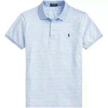 Polo Ralph Lauren Полосатый логотип вышитый короткий рукав поло рубашка мужские топы светло-голубой MNPOKNI1N821155-400 XXL