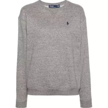 Polo Ralph Lauren Пуловер с круглым вырезом и принтом логотипа, с длинным рукавом, женский свитшот, серый 211943006-004 S