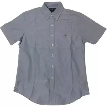 Polo Ralph Lauren Рубашка мужская с принтом, однобортная, с воротником, с карманом, с коротким рукавом, синяя 710745385-003 XS
